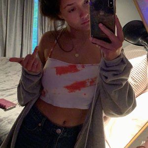 orange tie dyed tank top